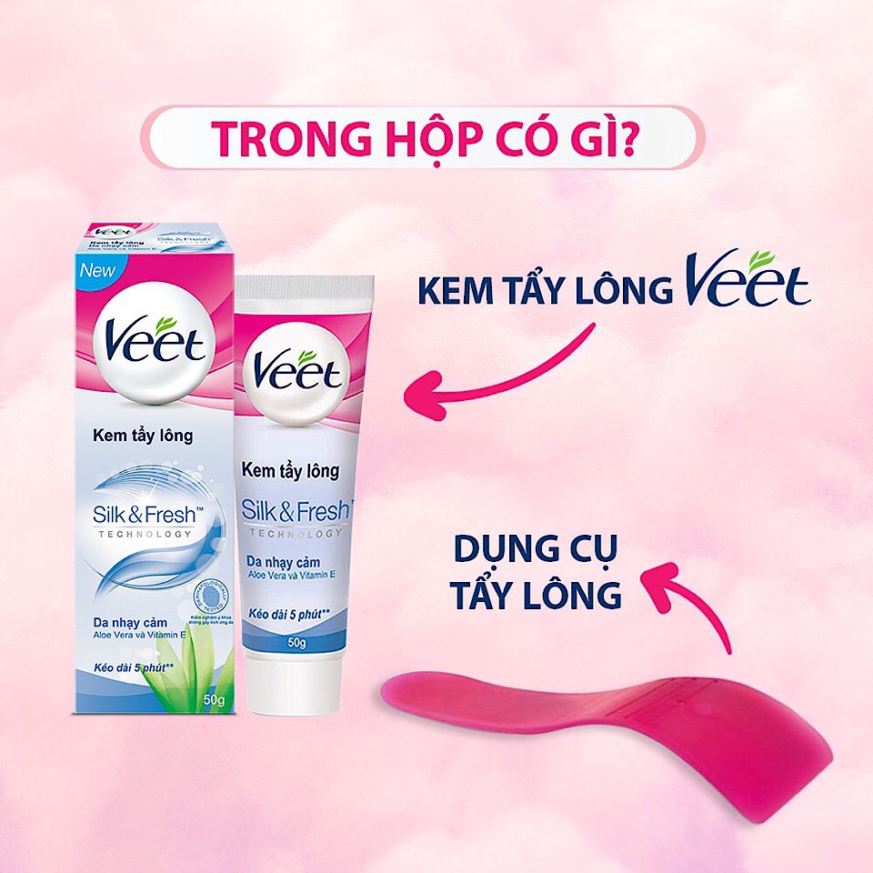 Kem Tẩy Lông Veet Silk & Fresh 50g